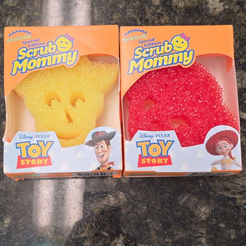 Scrub Daddy Scrub Mommy Toy Story Sponge 2-Pack Yellow/Red Scratch Free